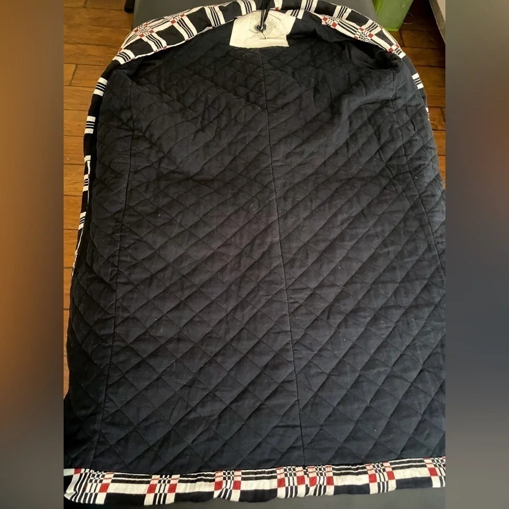 Ace & Jig Coat Storm Overcoat Quilted Single-Breasted Black Geo S NWT - Picture 11 of 13